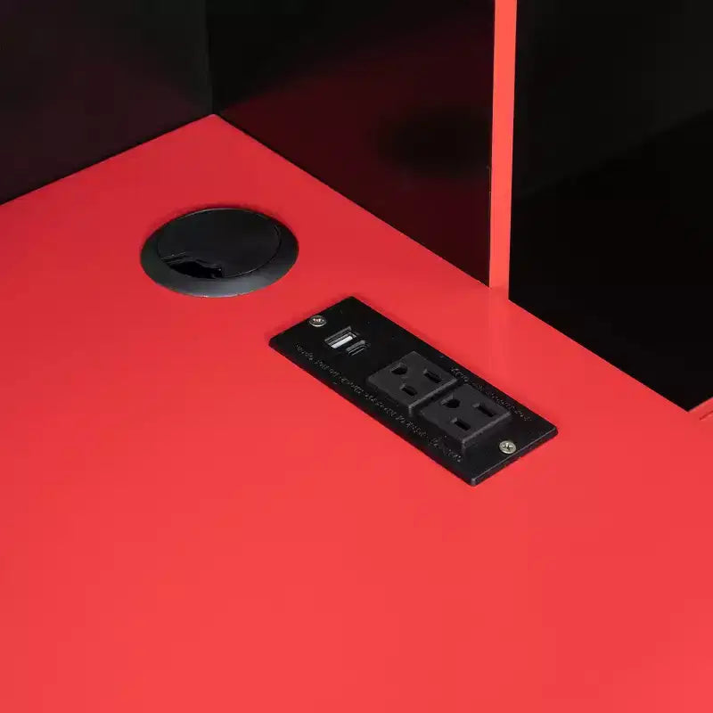 Gamer Hub Daybed with Desk, RGB Lights, Charging Station, Storage Drawers & Bookcase Headboard