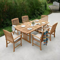 Sonoma Lane Merkel 7pc Teak Outdoor Dining Set with Cushions