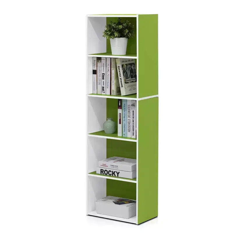 Furinno 5-Cube Reversible Bookcase Open Shelf Dispaly Rack Horizontal Vertical