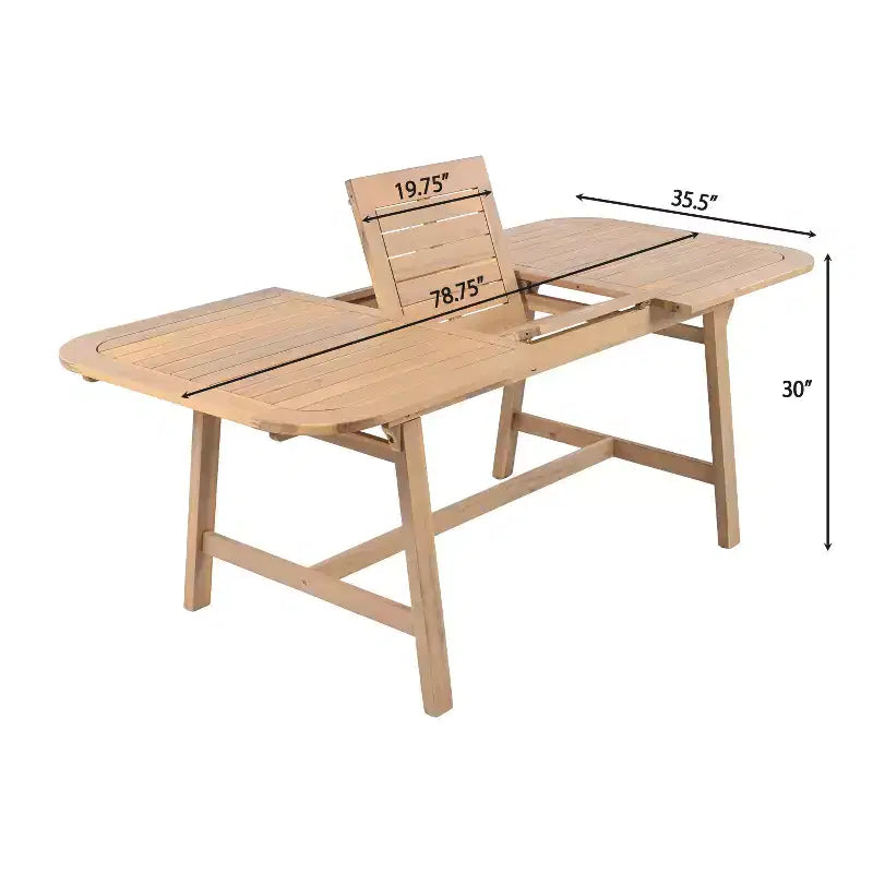 Christopher Knight Home Olcott 7 Piece Outdoor Acacia Wood Dining Set with Expandable Table and Rope Woven Armchairs