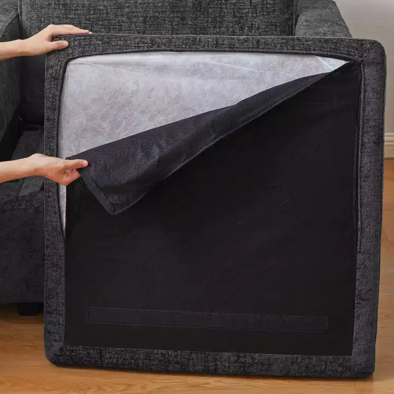 Belffin Chenille Ottoman Module - Modular Storage Footrest with Skin-Friendly Fabric & Quick-Install Design