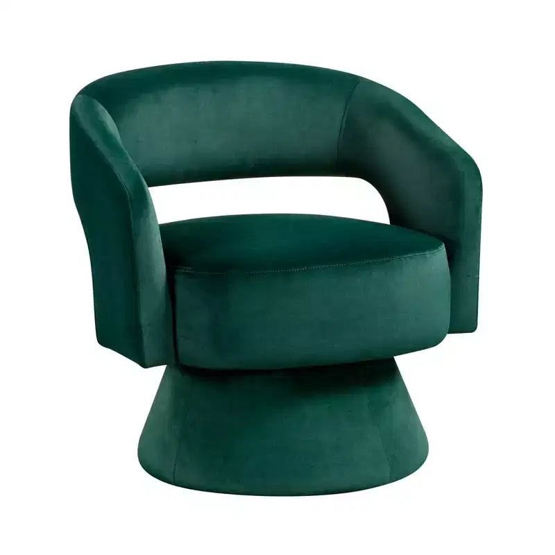 GDFStudio Hudson Modern Luxury Velvet Upholstered Swivel Accent Chair