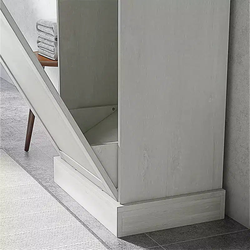 HOMCOM Kitchen Tilt Out Trash Bin Cabinet Free Standing Recycling Cabinet Trash Can Holder With Drawer