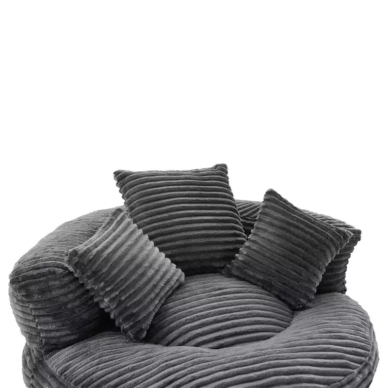 Bean Bag Sofa for Adults Kids, Oversized Corduroy Bean Bag Chair with 3 Pillows & Armrest for Living Room Bedroom