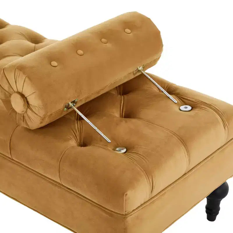 Modern End of Bed Bench for Bedroom, Velvet Upholstered Window Bench with 2 Detachable Pillows for Living Room or Entryway-Panipeachy