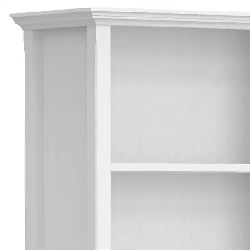 70 Five-Shelf Solid Wood Bookcase - Lacquered Pine, 4 Adjustable Shelves