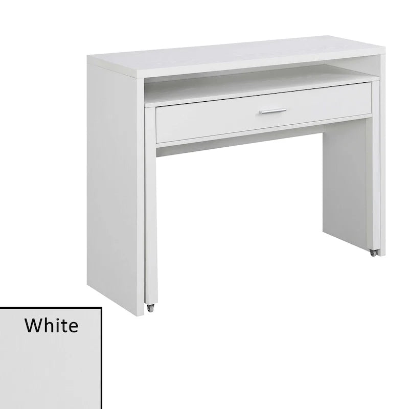 Convenience Concepts Newport JB Console/Sliding Desk with Drawer and Riser