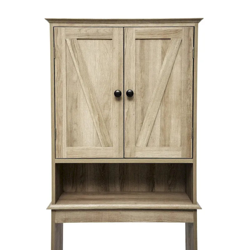 Farmhouse Over the Toilet Cabinet with Shelves and Magnetic Closure Doors