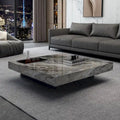 Light Luxury Sintered Stone Square Coffee Table