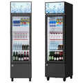 COZONY Glass Door Beverage Refrigerator, 6.1 Cu.ft Commercial Drink Cooler with Lightbox, No-Frost for Bar, Restaurant, Store