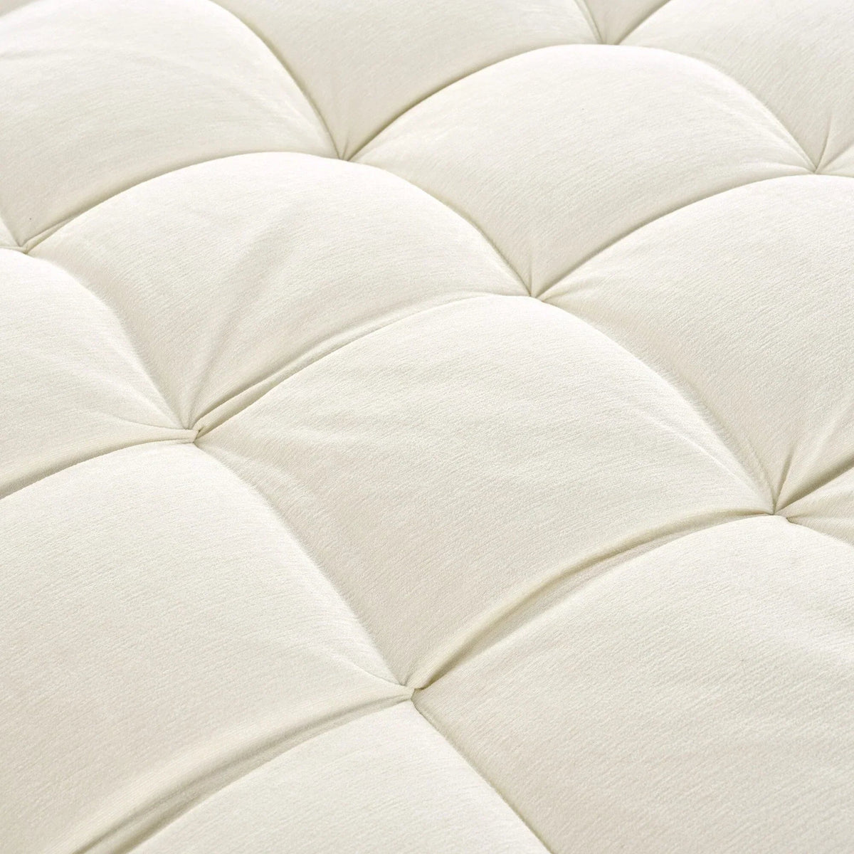 Chenille Chaise Lounge Sofa Bed, Upholstered Sofa Couch with Tufted Backrest and 2 Detachable Pillows for Living Room