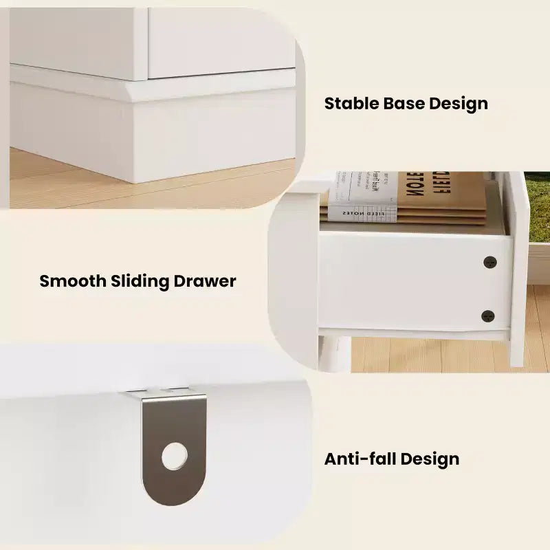 Modern Dresser for Bedroom with 8 Drawers, Wooden Storage Organizer Unit for Closet, Wide Chest of Drawers