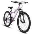 Zeus & Ruta 26 Mountain Bike with 21-Speed Gear, Front Suspension, V-Brake, Carbon Steel Frame Bicycle for Teens and Women