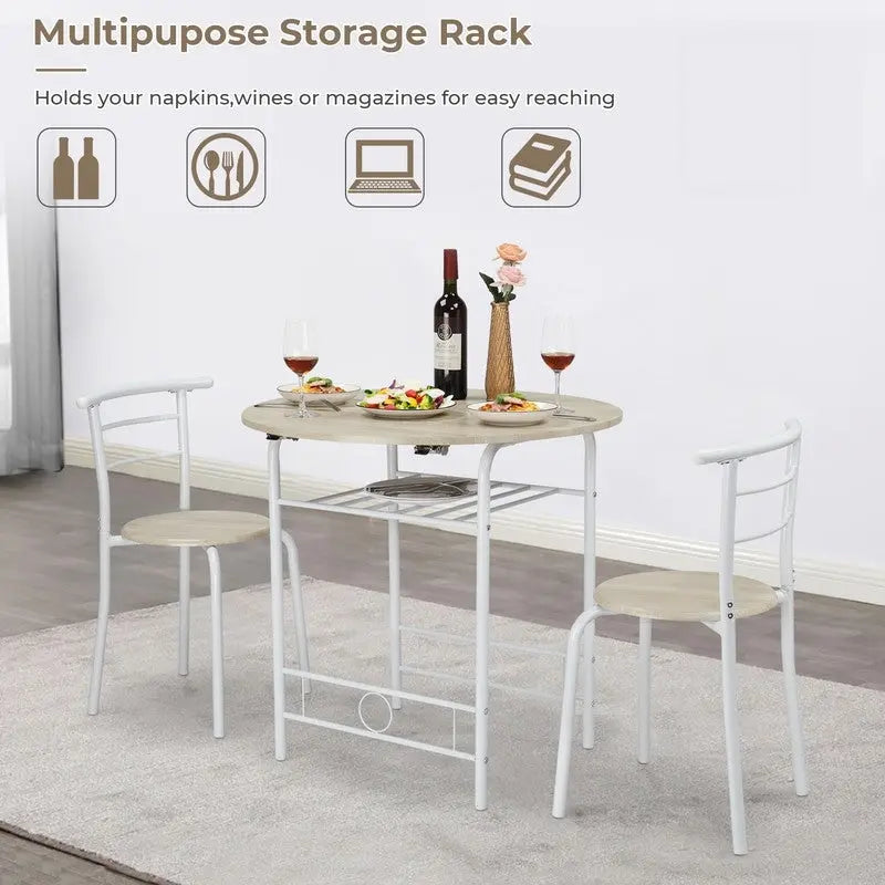 31.5 Drop Leaf Dining Table for Small Space,Small Kitchen Table Set for 2