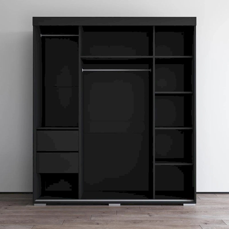 Aria Modern 3-door Wardrobe Armoire with Mirror