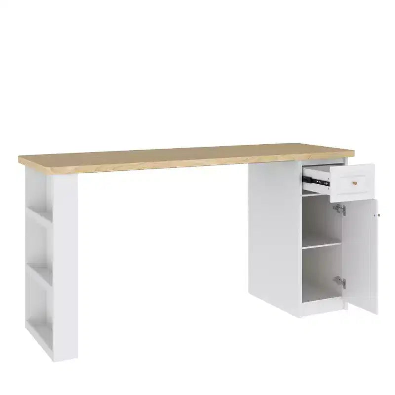 82.6 Laundry Countertop Storage with Adjustable Shelf & Drawer, Washer Dryer Countertop for Laundry Room