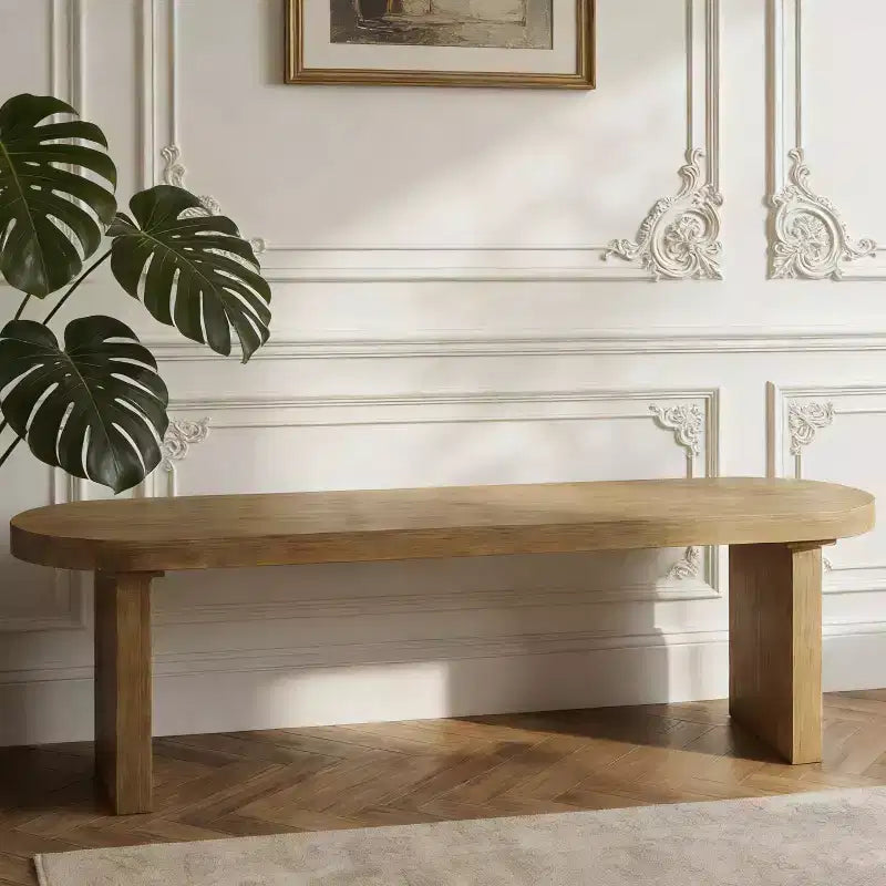 Christopher Knight Home Chaeryeong Farmhouse Pine Dining Bench with Rounded Corner