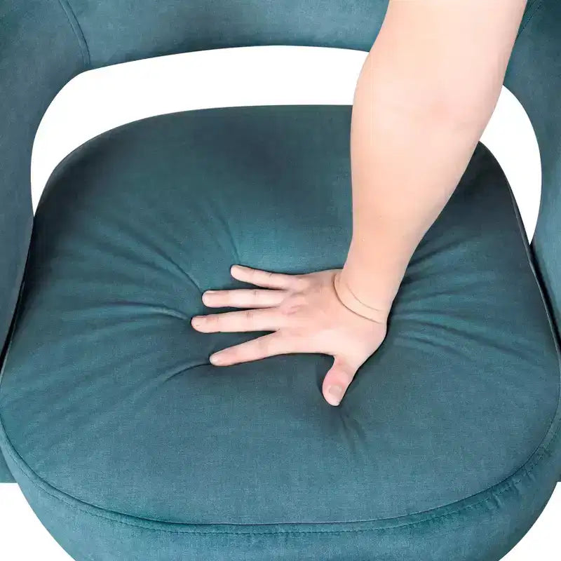 GDFStudio Hudson Modern Luxury Velvet Upholstered Swivel Accent Chair