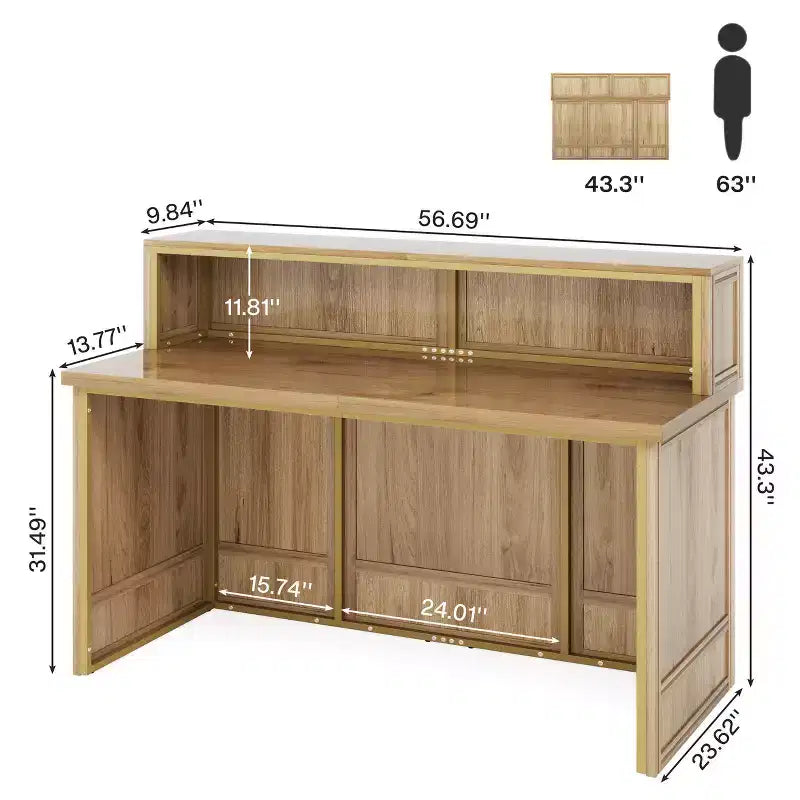 Lantine Reception Desk with Counter