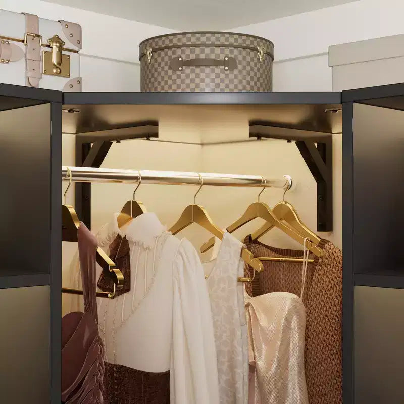 Besiost Corner Closet System with 12 Shelves