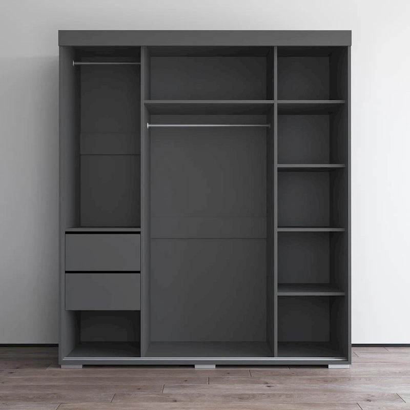 Aria Modern 3-door Wardrobe Armoire with Mirror