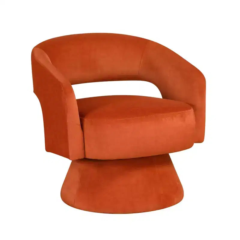 GDFStudio Hudson Modern Luxury Velvet Upholstered Swivel Accent Chair