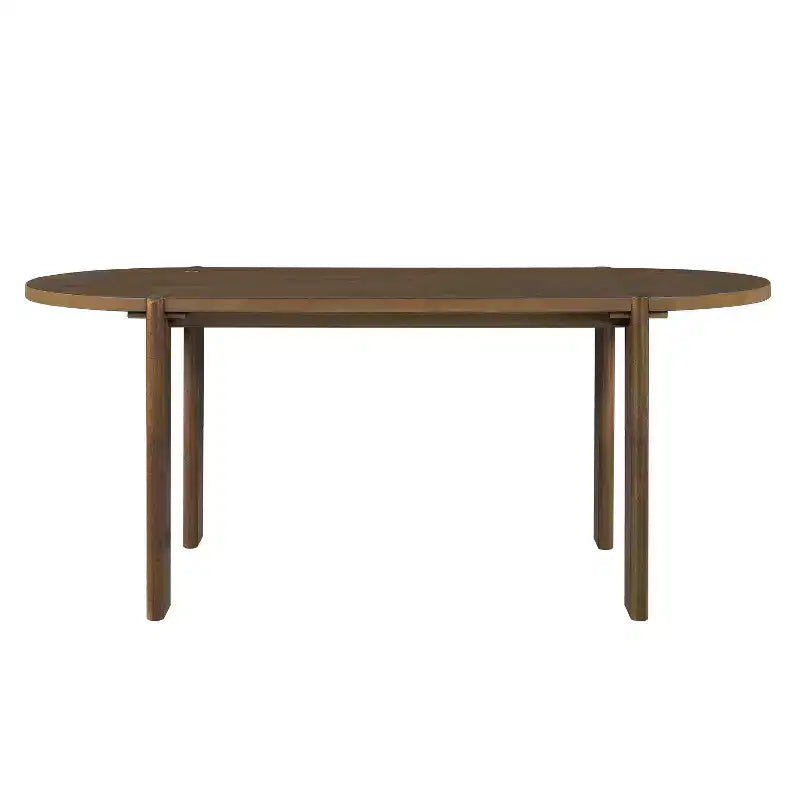7pcs Oval Dining Table Set Dining Set for 6, 71 Large Family Kitchen Table Set with 6 Padded Dining Chairs, Walnut - Christopher Knight Home