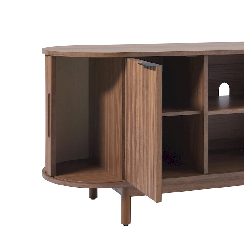 Middlebrook Modern Reeded 60-inch TV Stand with Rounded Edges