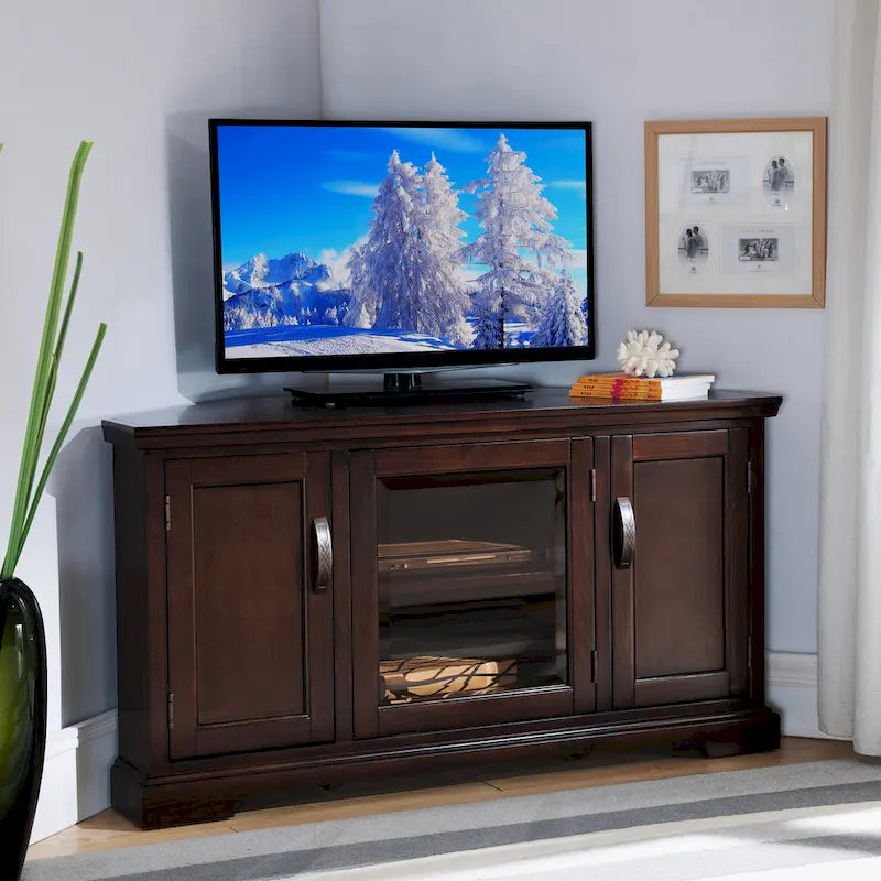 Leick Home Solid Wood Mission Corner TV Stand