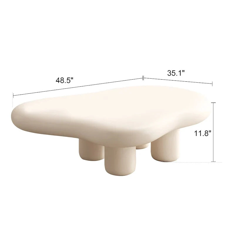 48.5 Modern Cloud Shape 4 Legs Coffee Table