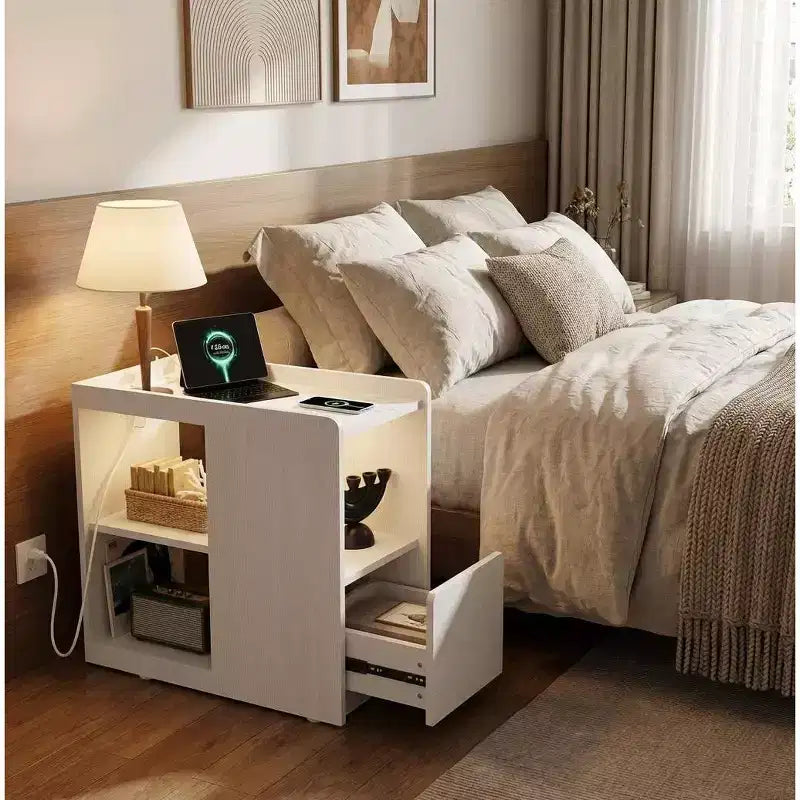 Bedside table, multi-functional bedside table, suitable for Home