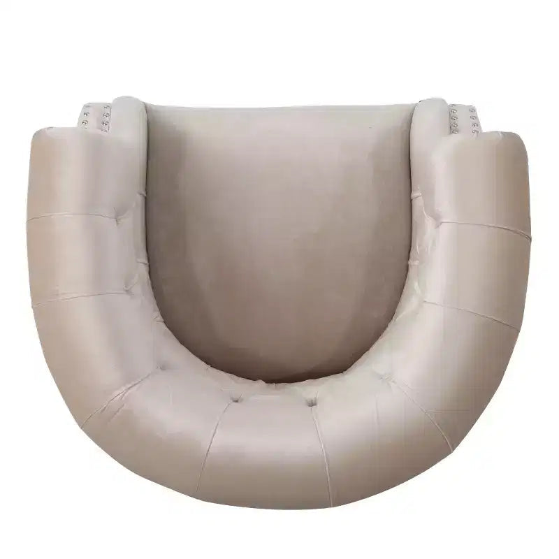 Contemporary Tufted Upholstered Club Chair with Nailhead Trim