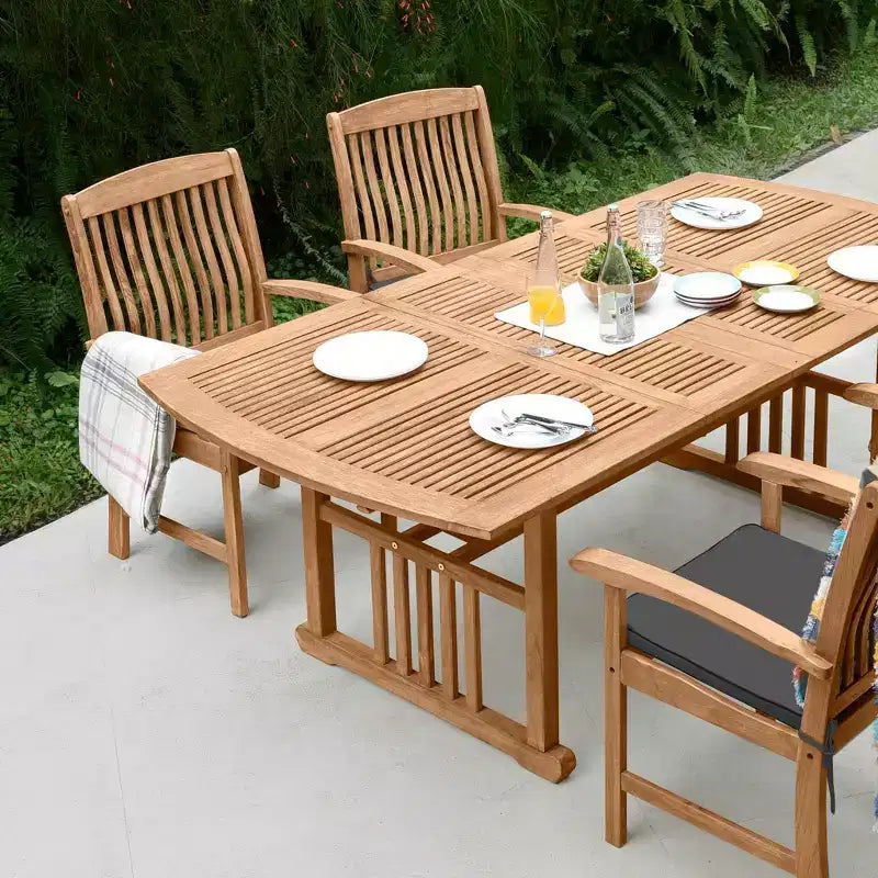 Sonoma Lane Merkel 7pc Teak Outdoor Dining Set with Cushions