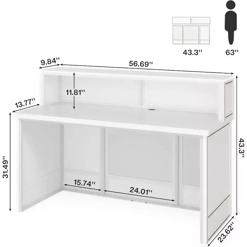 Lantine Reception Desk with Counter