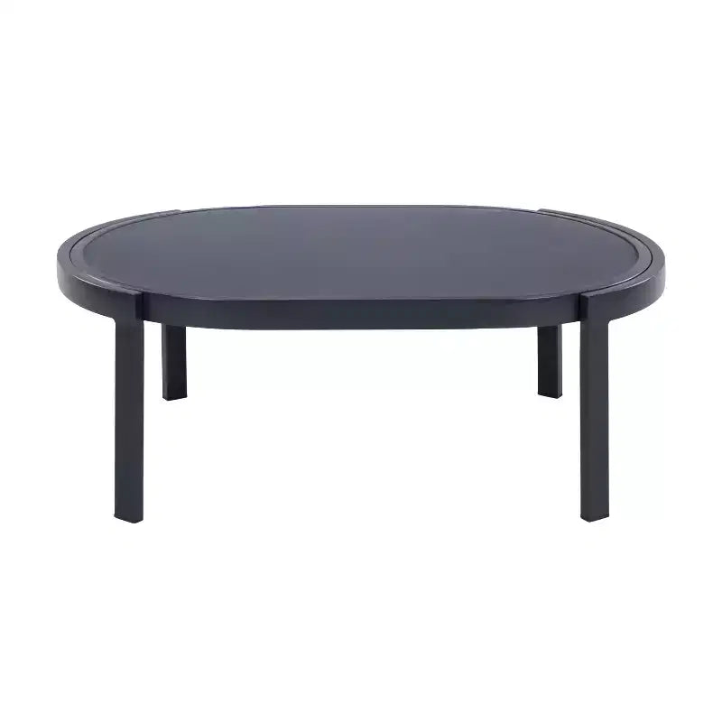 Christopher Knight Home Althea, ensemble de conversation moderne incurvé de 5 pièces en aluminium pour l'extérieur avec table basse en verre