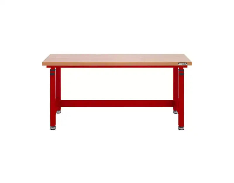 Heavy Duty 60 Adjustable Height Workbench Table with Wood Top