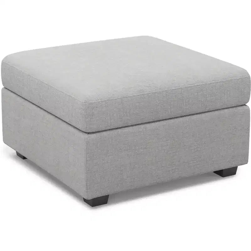 Belffin Chenille Ottoman Module - Modular Storage Footrest with Skin-Friendly Fabric & Quick-Install Design