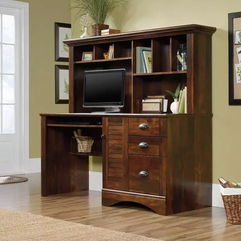Harbor View Computer Desk with Hutch - Sauder