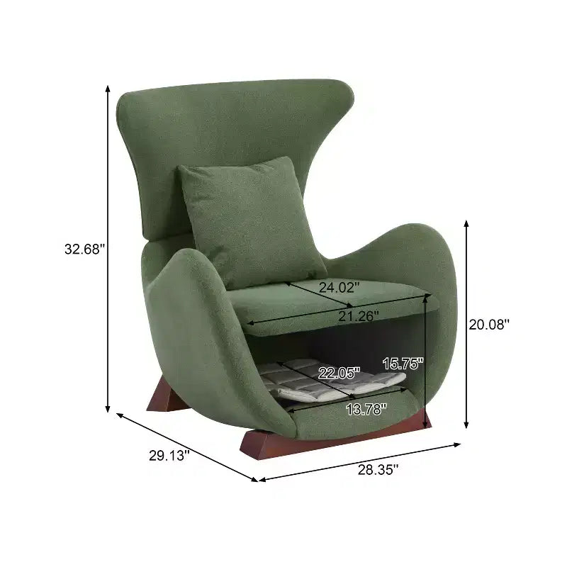 Christopher Knight Home Hudson Modern Fabric Upholstered Accent Chair with Pet Nook and Storage Space
