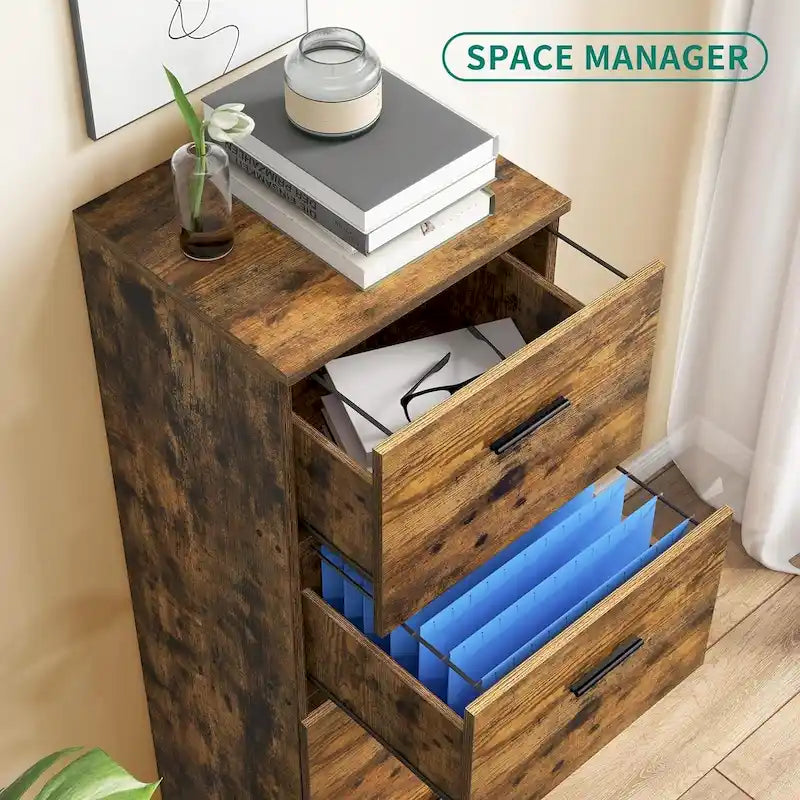 Moasis 51H 4 Drawers File Cabinet Lockable Vertical Storage Cabinet for Home Office
