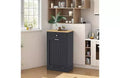 Poubelle et meuble de recyclage en bois COZONY avec tiroir dissimulé Support de poubelle de cuisine autoportant anti-animaux, design peu encombrant