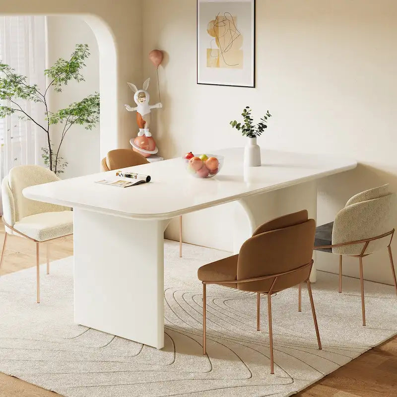 63-in Large Dining Table for 4-6 People, Modern Rectangle Kitchen Table
