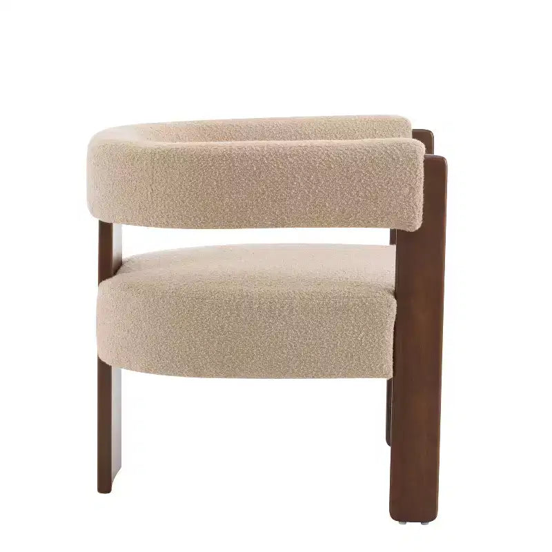 Fauteuil d'appoint rembourré en bois d'hévéa moderne Noah Christopher Knight Home