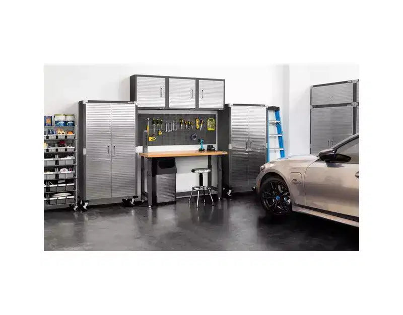 Heavy Duty 60 Adjustable Height Workbench Table with Wood Top
