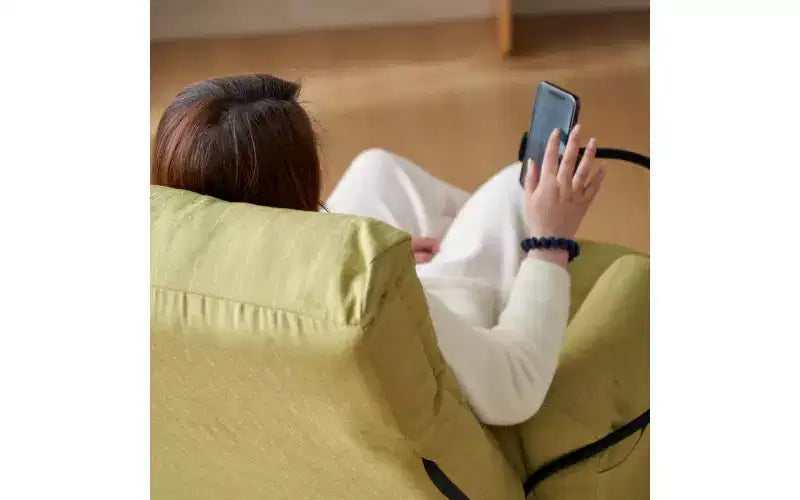 Floor Gaming Chair, Swivel Floor Lounge Chair with Armrests & Phone Holder, 5 Position Adjustable Folding Gaming Lounge Chair
