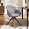 Fauteuil de bureau moderne pivotant avec pieds en bois