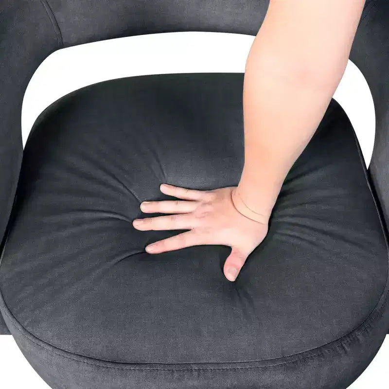 GDFStudio Hudson Modern Luxury Velvet Upholstered Swivel Accent Chair
