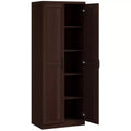 63 2-Door Kitchen Pantry, Freestanding Storage Cabinet with 5-tier Shelving and 2 Adjustable Shelves for Dining Room
