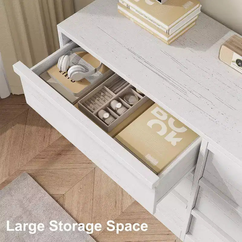 6/8 Drawers Dresser, Wide Modern Chest of Drawers for Bedroom, Living Room, Nursery