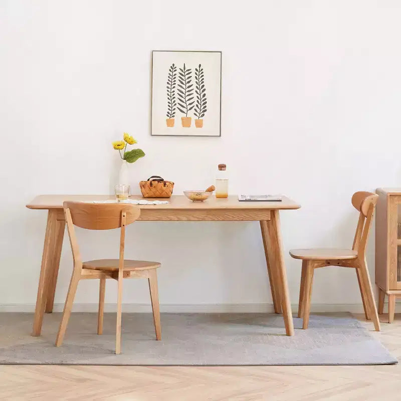 MAYEERTY Set of 4 Solid Wood Dining Chairs, Natural Wooden Chairs for Kitchen Dining Room Living Room